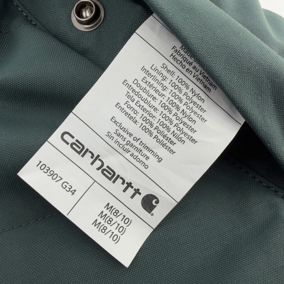 Carhartt Green Medium Sherpa Reversible Puffer Vest Quilted Zip Lined Women - Picture 4 of 6